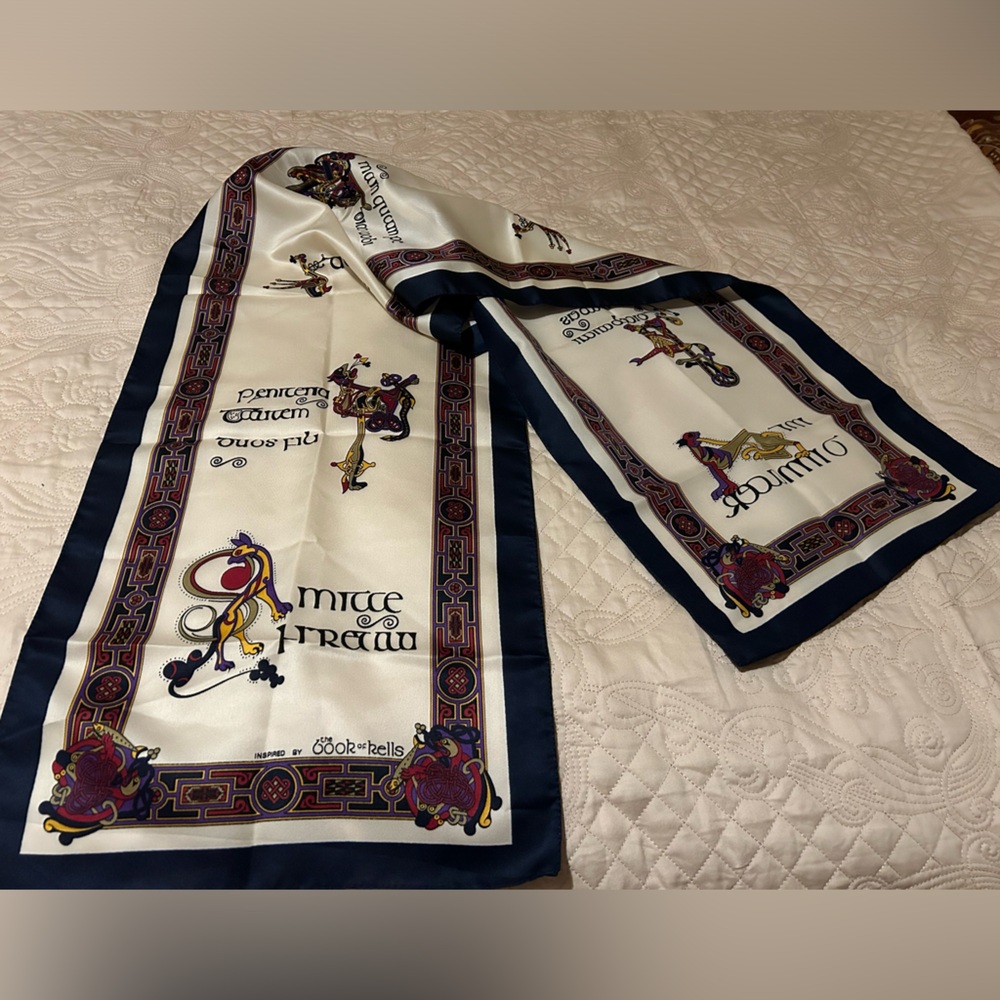 The Book of Kells Irish Scarf long 52” x 12”